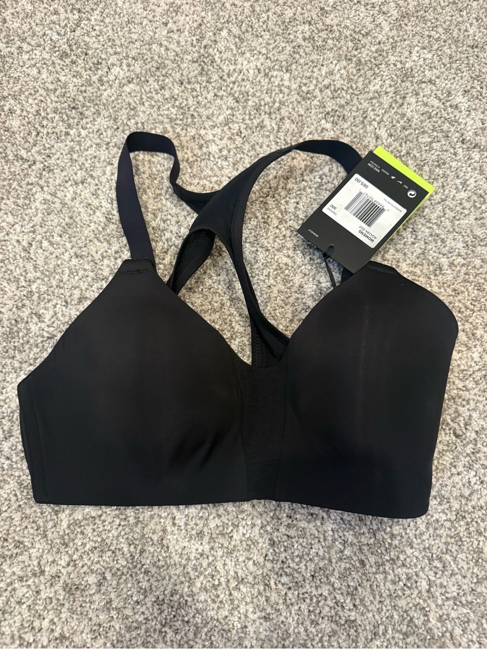 Nike Black Molded Cup Sports Bra with Racerback